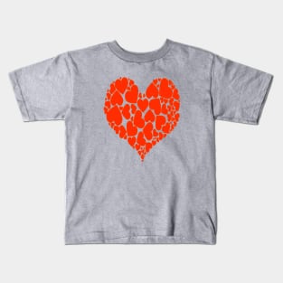 A Heart Full Of Love Red Pattern Kids T-Shirt